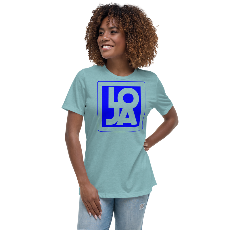 Planet Earth Blue Lion Of Judah Apparel Logo Women's Relaxed T-Shirt