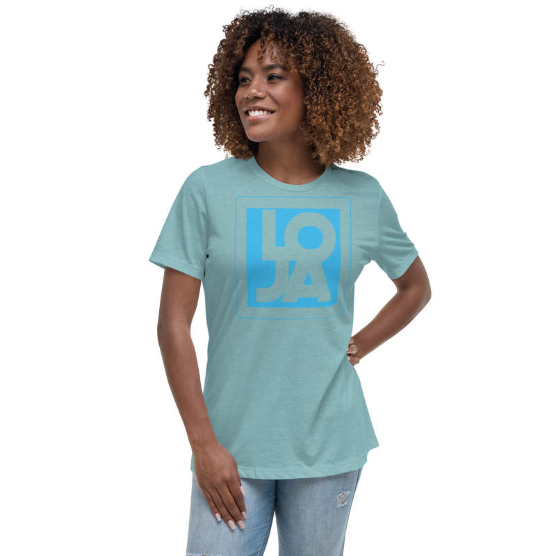 Lion Of Judah Apparel Logo Baby Blue Women's Relaxed T-Shirt