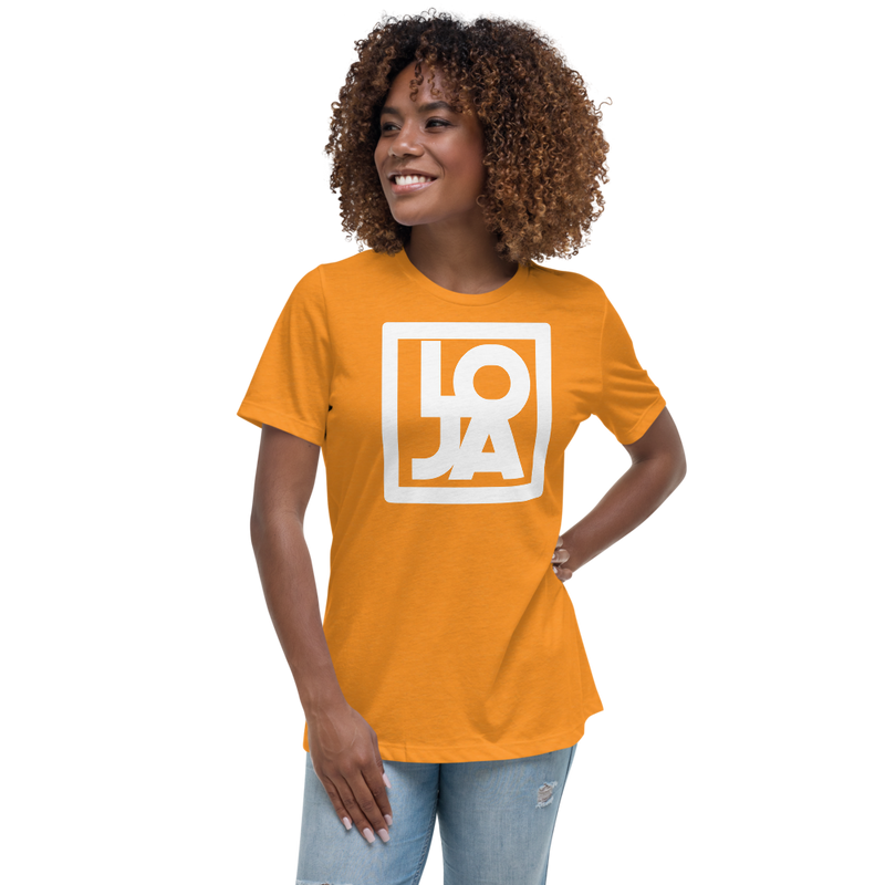 Lion Of Judah Apparel White Logo Women's Relaxed T-Shirt
