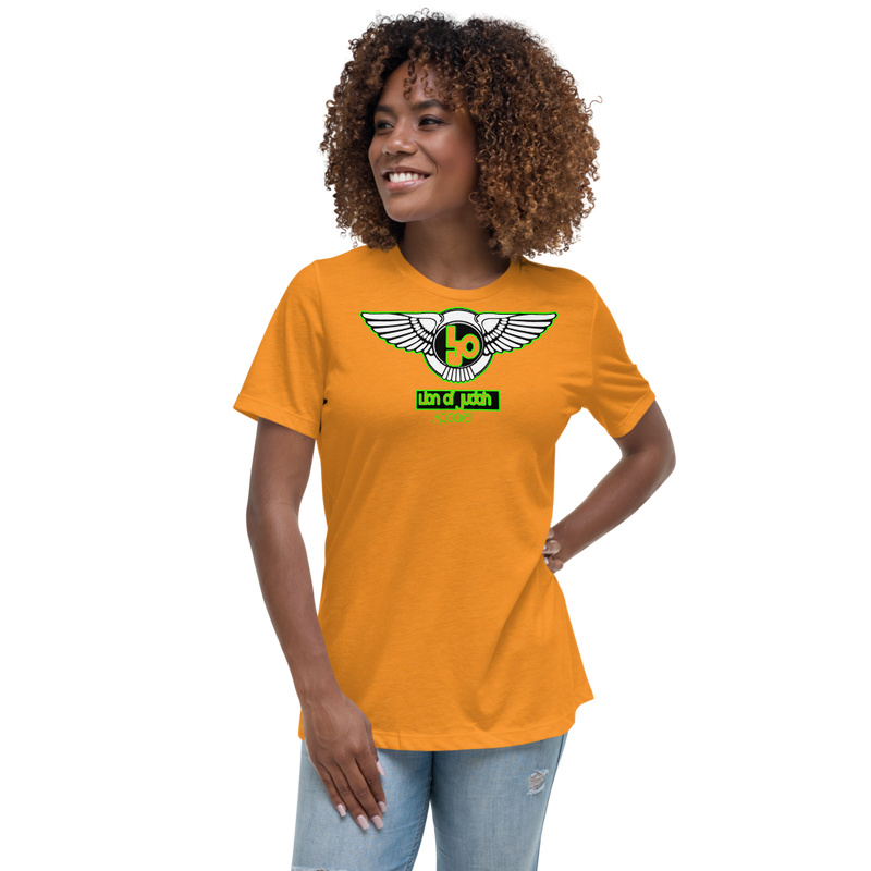 Lion Of Judah Wingz Green logo Women's Relaxed T-Shirt