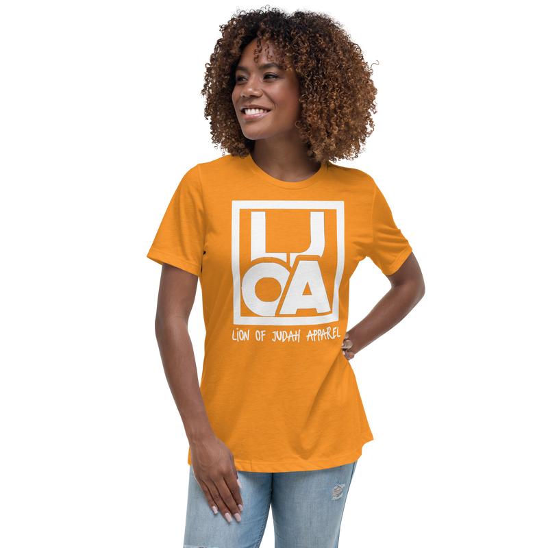 Lion Of Judah Apparel White new logo Women's Relaxed T-Shirt