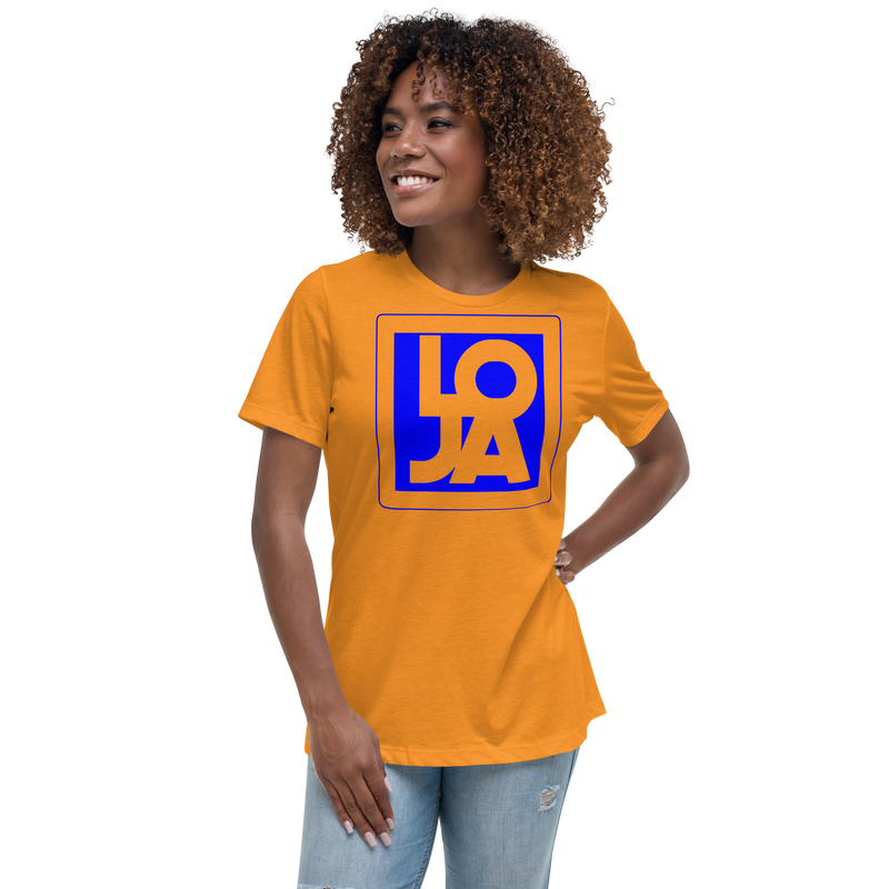 Planet Earth Blue Lion Of Judah Apparel Logo Women's Relaxed T-Shirt
