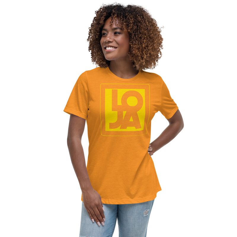 Lion Of Judah Apparel Logo High Energy bright Sun Star Yellow Women's Relaxed T-Shirt