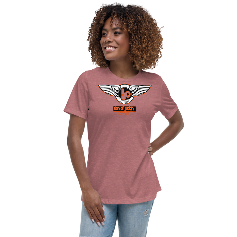 Lion Of Judah Wingz Orange logo Women's Relaxed T-Shirt