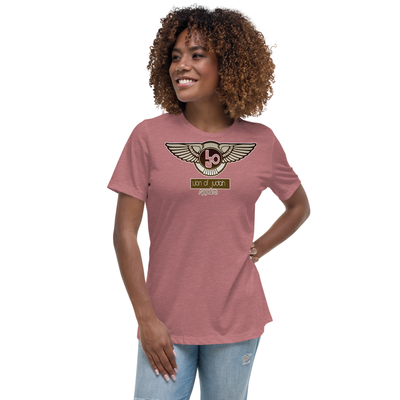 Lion Of Judah Wingz Bronze logo Women's Relaxed T-Shirt
