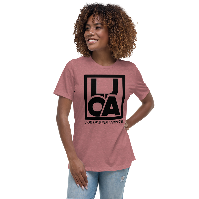 Lion Of Judah Apparel black new logo Women's Relaxed T-Shirt