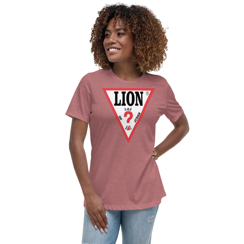 Lion Of Judah Guess Word Play Spinoff Design Women's Relaxed T-Shirt