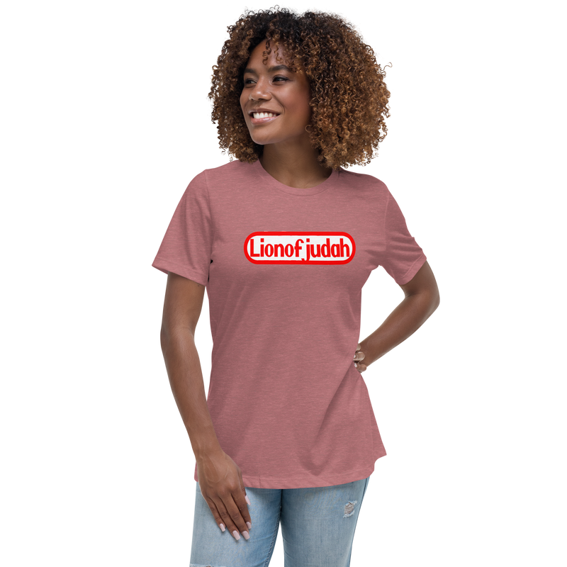 Lion Of Judah Nintendo Wordplay Spinoff Design Women's Relaxed T-Shirt