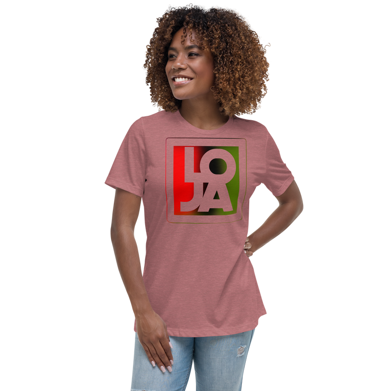 REd BlacK GreeN Lion Of Judah Apparel Logo Women's Relaxed T-Shirt