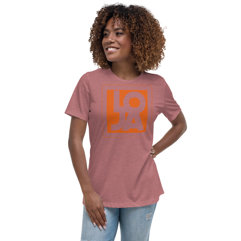 Texas Longhorn Orange Lion Of Judah Apparel Logo Women's Relaxed T-Shirt