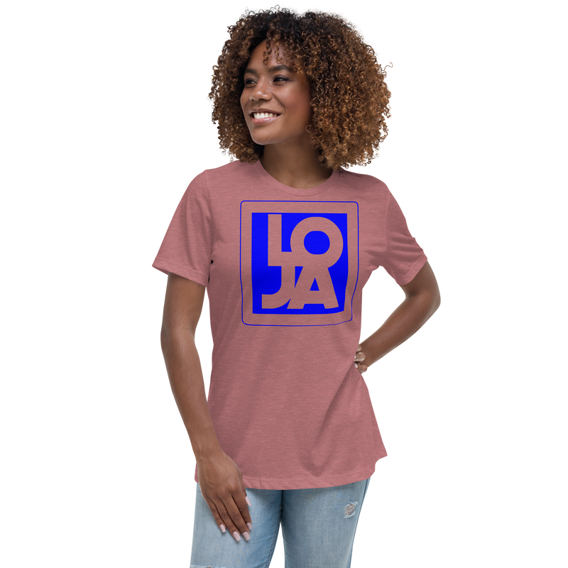 Planet Earth Blue Lion Of Judah Apparel Logo Women's Relaxed T-Shirt