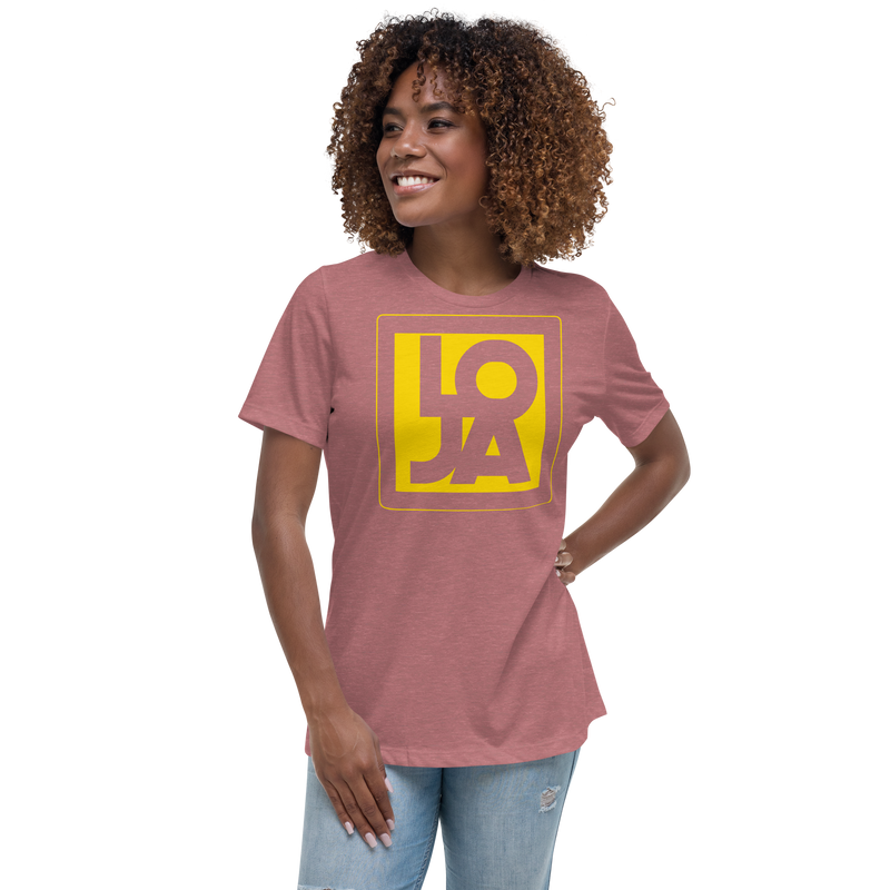 Lion Of Judah Apparel Logo High Energy bright Sun Star Yellow Women's Relaxed T-Shirt