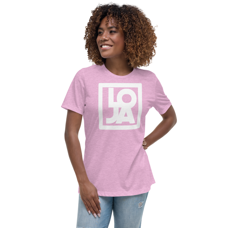 Lion Of Judah Apparel White Logo Women's Relaxed T-Shirt