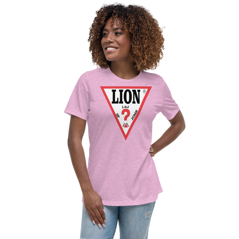 Lion Of Judah Guess Word Play Spinoff Design Women's Relaxed T-Shirt
