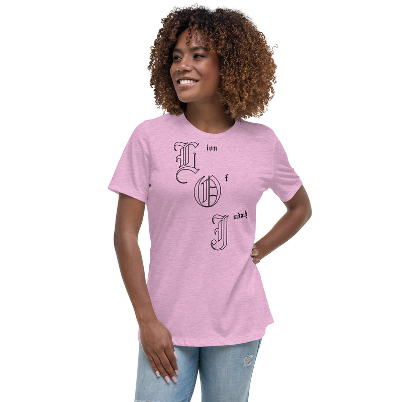 Lion Of Judah Letters Design Women's Relaxed T-Shirt