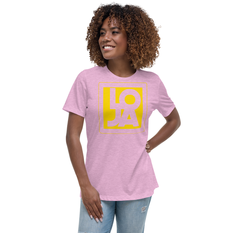 Lion Of Judah Apparel Logo High Energy bright Sun Star Yellow Women's Relaxed T-Shirt