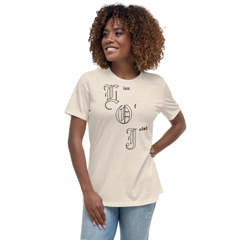 Lion Of Judah Letters Design Women's Relaxed T-Shirt