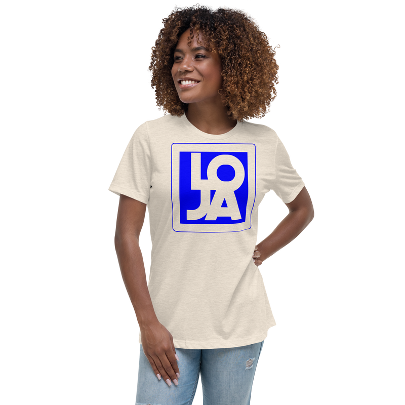Planet Earth Blue Lion Of Judah Apparel Logo Women's Relaxed T-Shirt