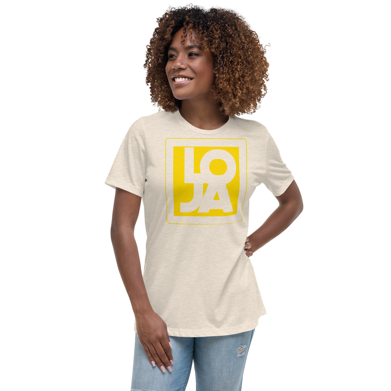 Lion Of Judah Apparel Logo High Energy bright Sun Star Yellow Women's Relaxed T-Shirt