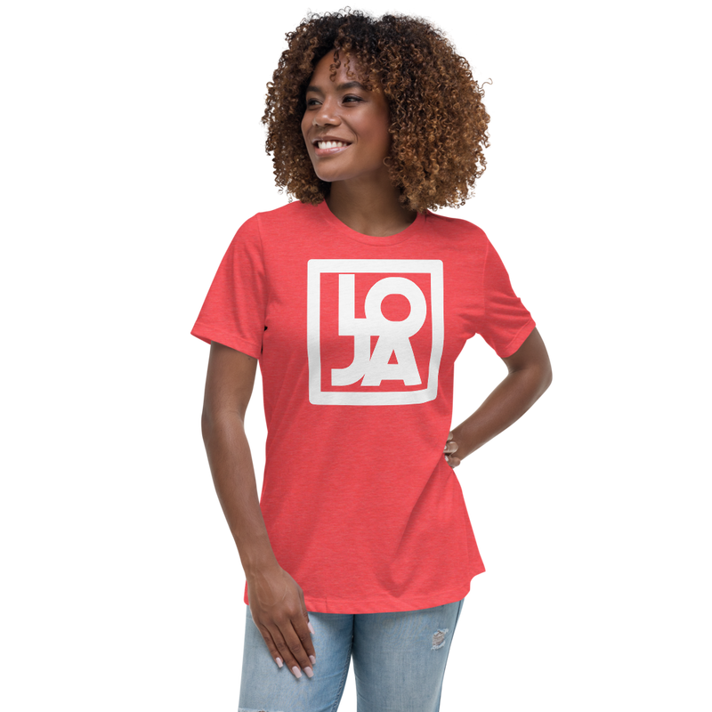 Lion Of Judah Apparel White Logo Women's Relaxed T-Shirt