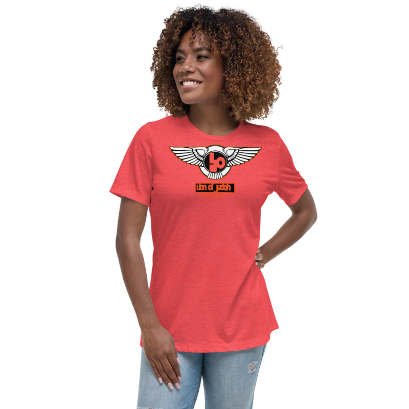 Lion Of Judah Wingz Orange logo Women's Relaxed T-Shirt