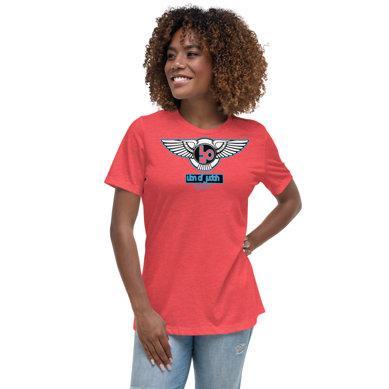 Lion Of Judah Baby Blue logo Women's Relaxed T-Shirt