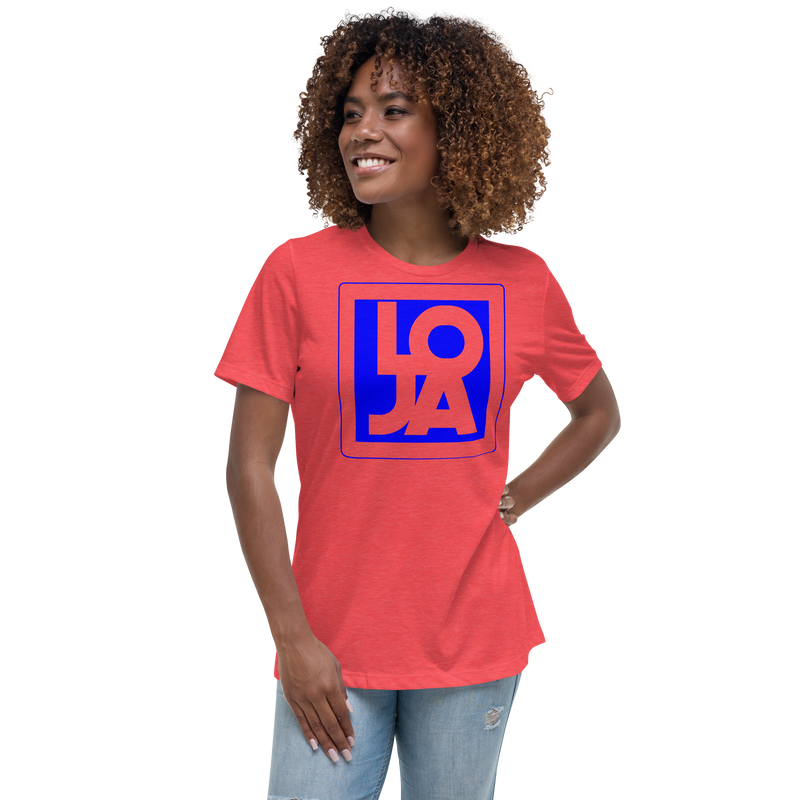 Planet Earth Blue Lion Of Judah Apparel Logo Women's Relaxed T-Shirt