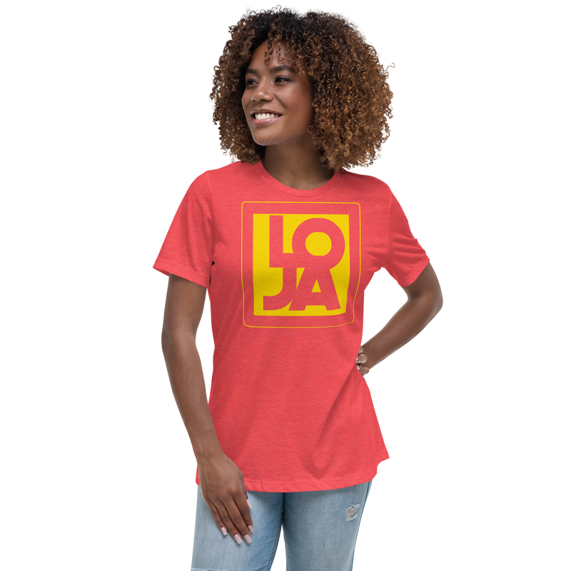 Lion Of Judah Apparel Logo High Energy bright Sun Star Yellow Women's Relaxed T-Shirt