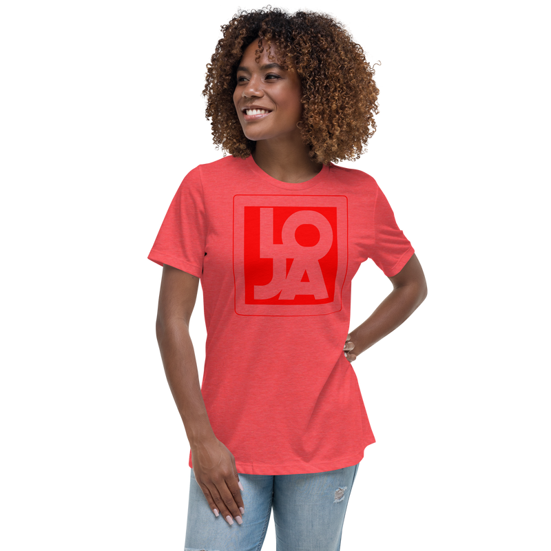 Lion Of Judah Apparel Logo Fire Engine Red Women's Relaxed T-Shirt
