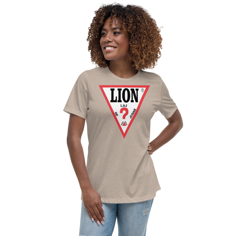 Lion Of Judah Guess Word Play Spinoff Design Women's Relaxed T-Shirt