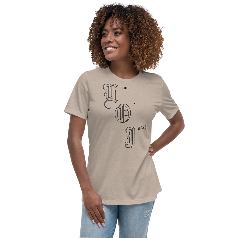Lion Of Judah Letters Design Women's Relaxed T-Shirt