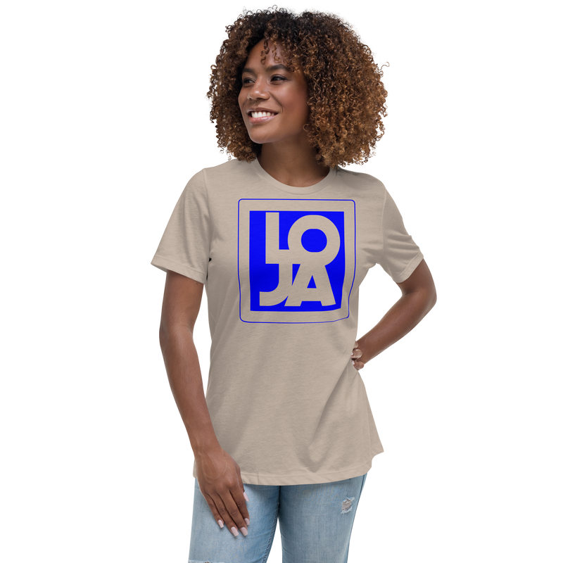 Planet Earth Blue Lion Of Judah Apparel Logo Women's Relaxed T-Shirt