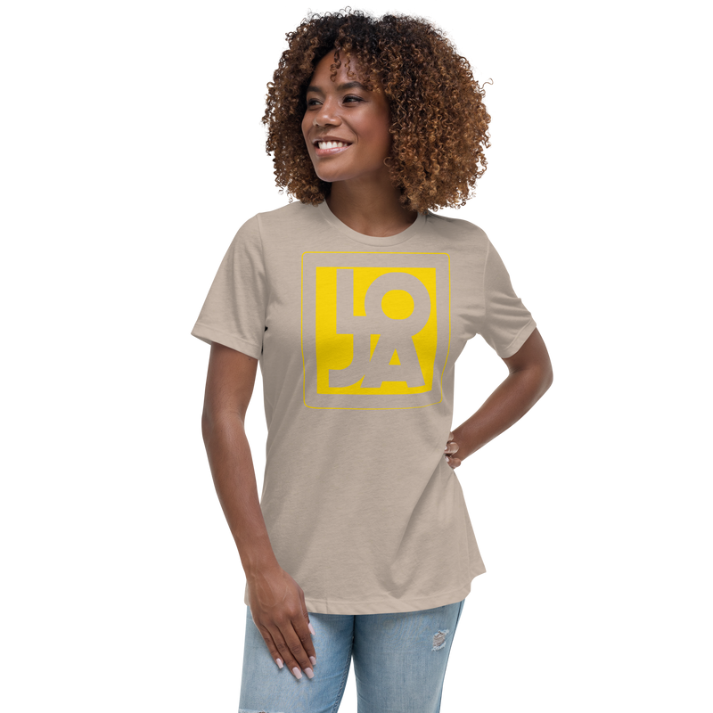 Lion Of Judah Apparel Logo High Energy bright Sun Star Yellow Women's Relaxed T-Shirt