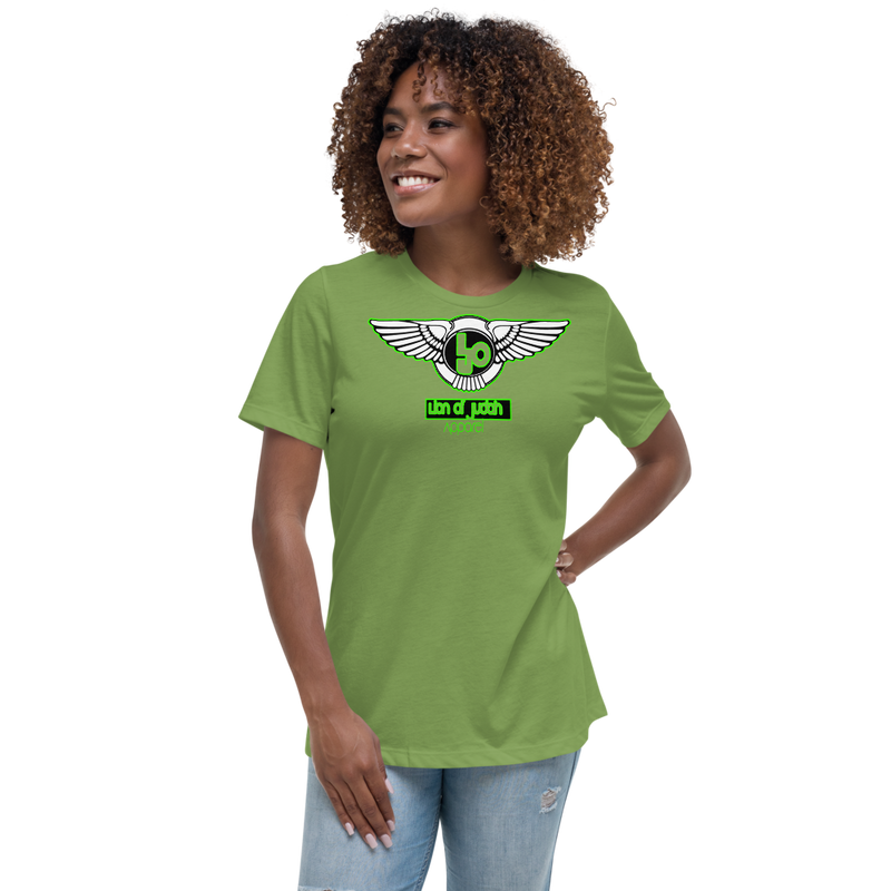 Lion Of Judah Wingz Green logo Women's Relaxed T-Shirt