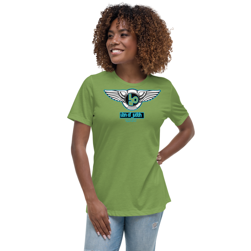 Lion Of Judah Baby Blue logo Women's Relaxed T-Shirt