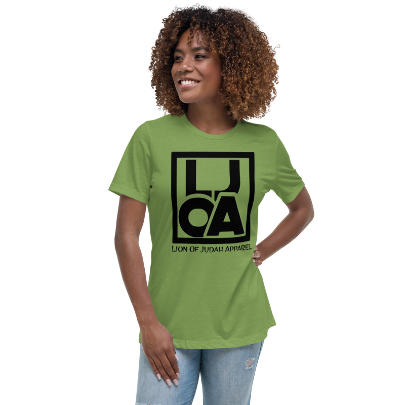 Lion Of Judah Apparel black new logo Women's Relaxed T-Shirt