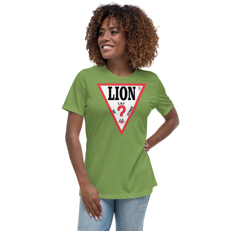 Lion Of Judah Guess Word Play Spinoff Design Women's Relaxed T-Shirt