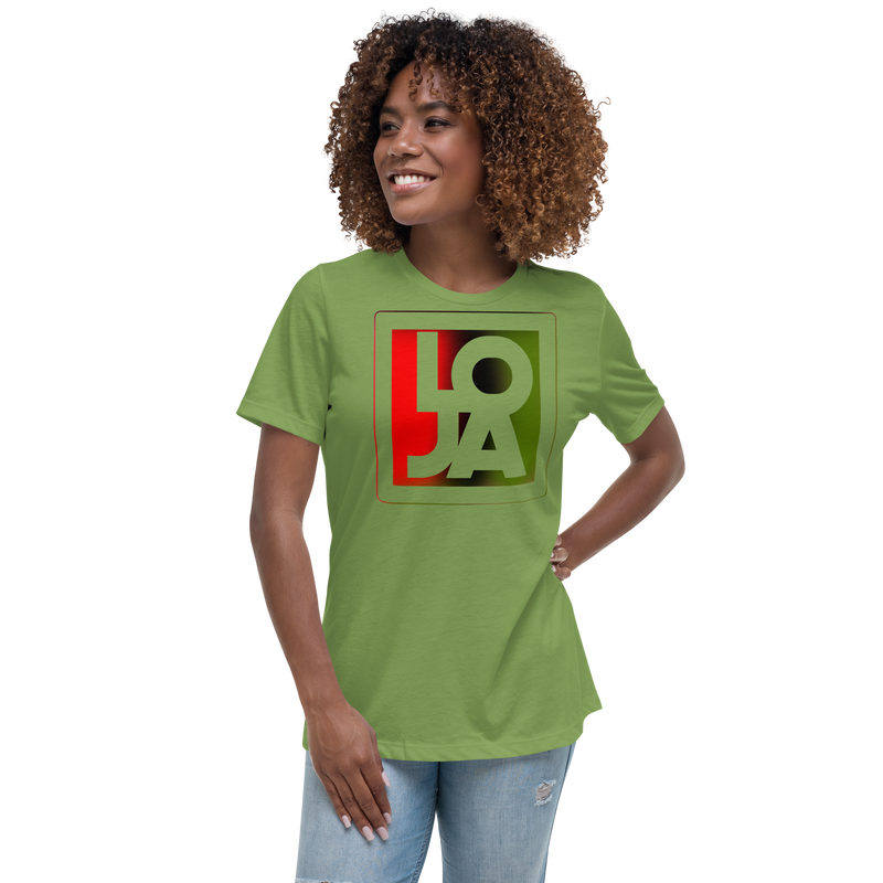 REd BlacK GreeN Lion Of Judah Apparel Logo Women's Relaxed T-Shirt