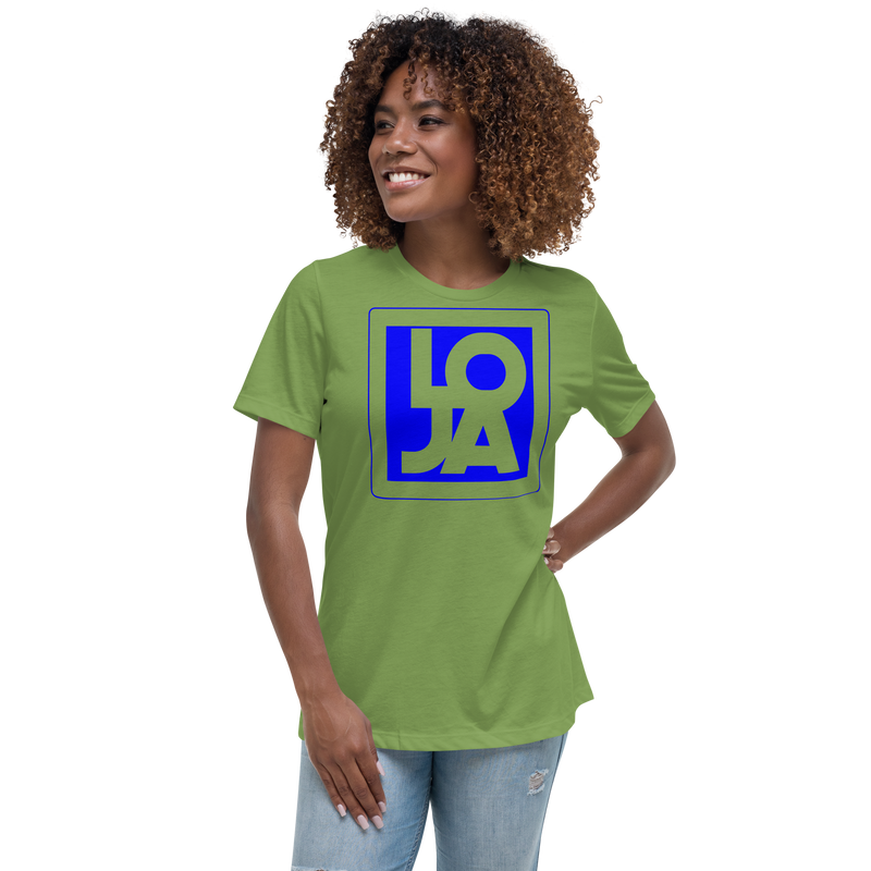 Planet Earth Blue Lion Of Judah Apparel Logo Women's Relaxed T-Shirt