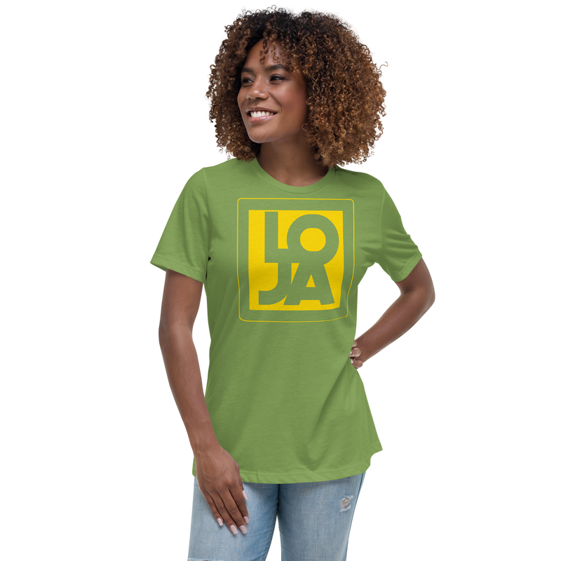 Lion Of Judah Apparel Logo High Energy bright Sun Star Yellow Women's Relaxed T-Shirt