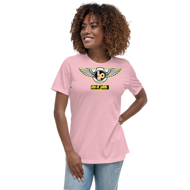 Lion Of Judah Wingz Yellow logo Women's Relaxed T-Shirt