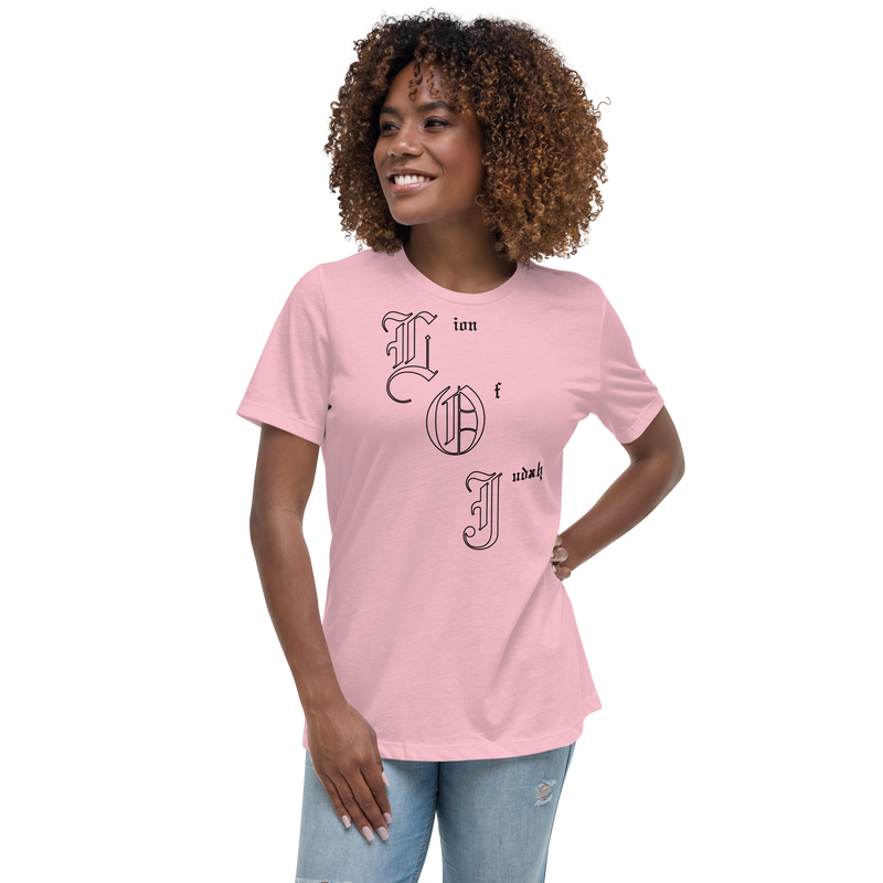 Lion Of Judah Letters Design Women's Relaxed T-Shirt