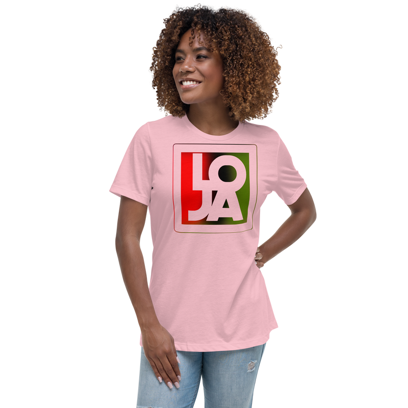 REd BlacK GreeN Lion Of Judah Apparel Logo Women's Relaxed T-Shirt