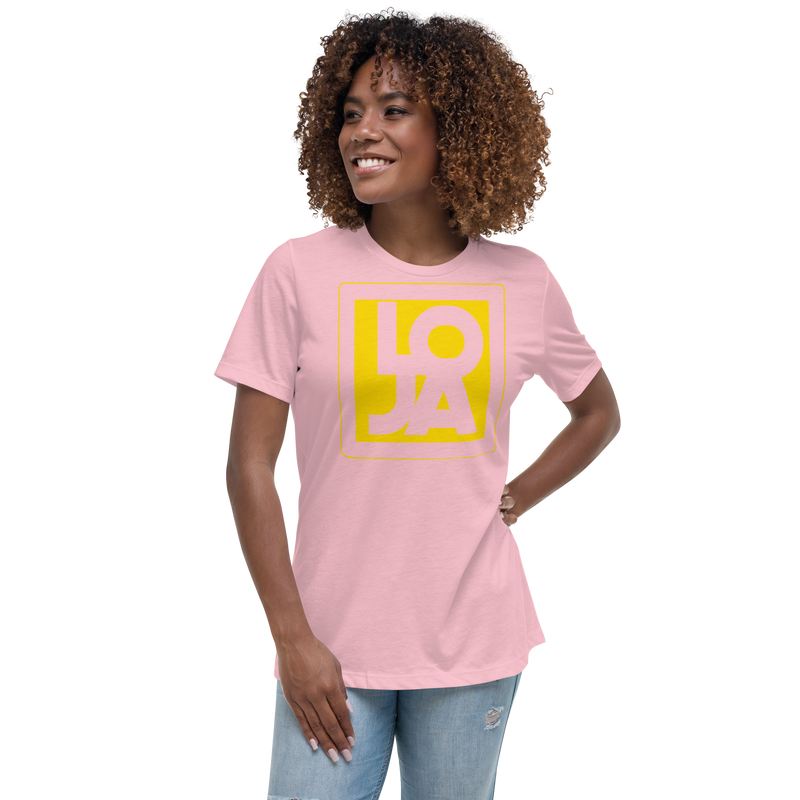 Lion Of Judah Apparel Logo High Energy bright Sun Star Yellow Women's Relaxed T-Shirt