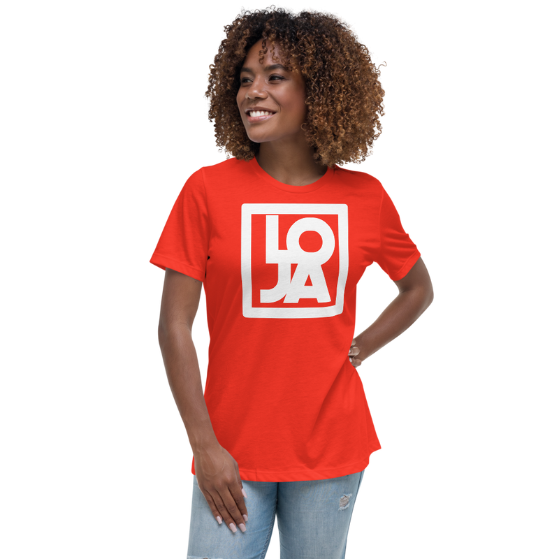 Lion Of Judah Apparel White Logo Women's Relaxed T-Shirt