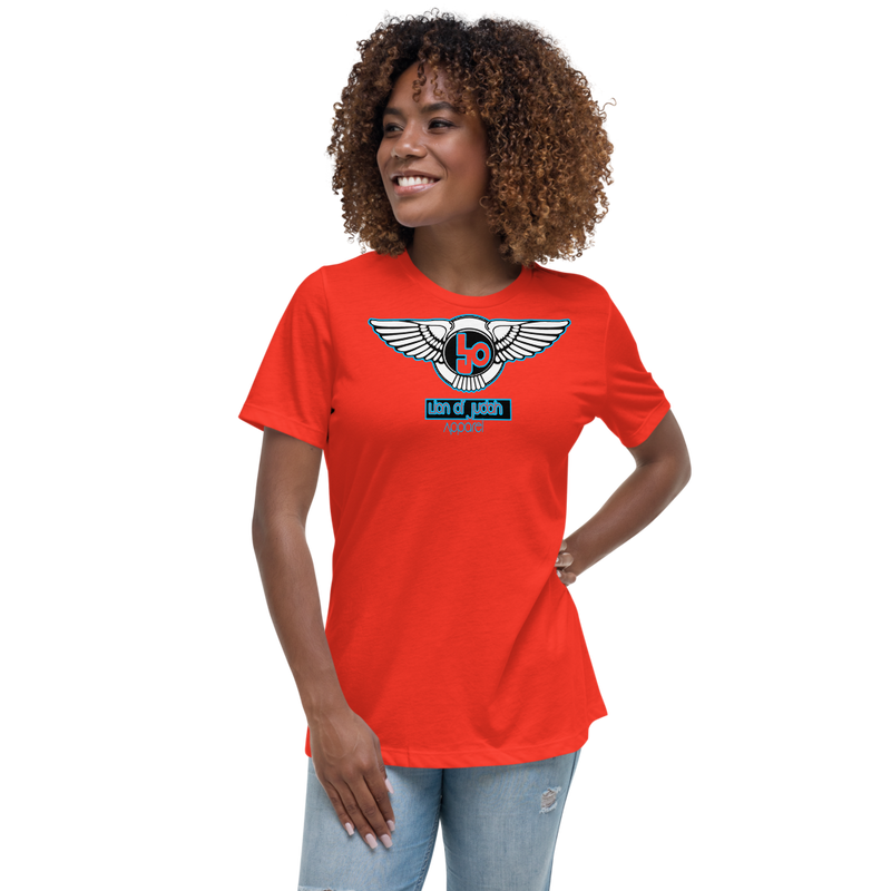 Lion Of Judah Baby Blue logo Women's Relaxed T-Shirt