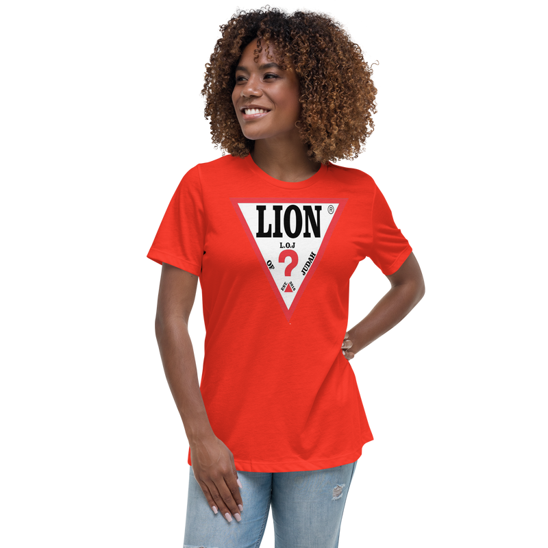 Lion Of Judah Guess Word Play Spinoff Design Women's Relaxed T-Shirt