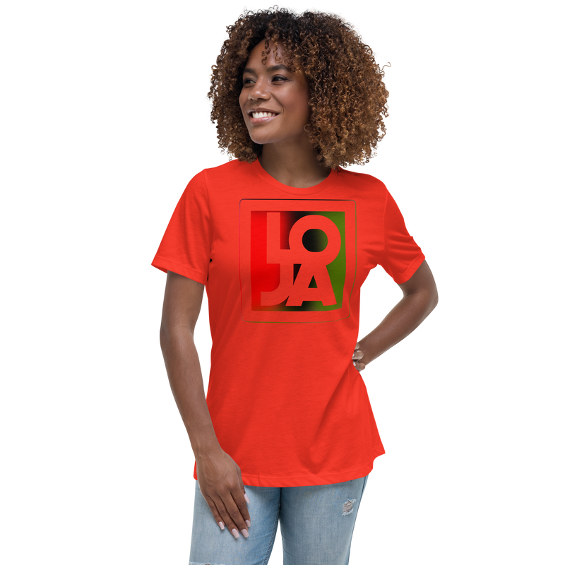 REd BlacK GreeN Lion Of Judah Apparel Logo Women's Relaxed T-Shirt