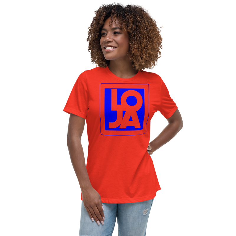 Planet Earth Blue Lion Of Judah Apparel Logo Women's Relaxed T-Shirt