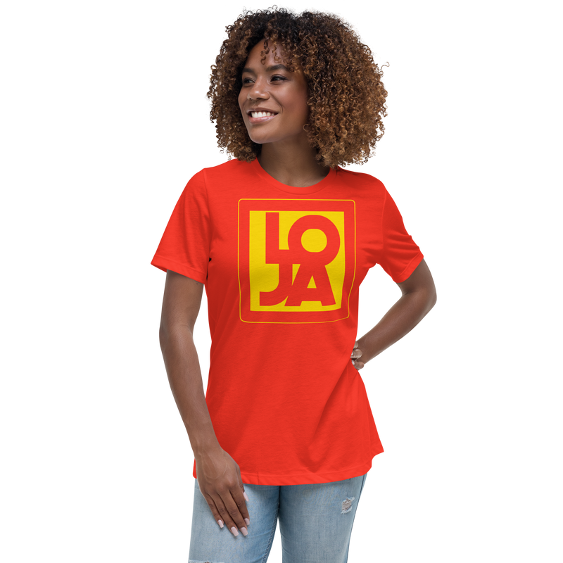 Lion Of Judah Apparel Logo High Energy bright Sun Star Yellow Women's Relaxed T-Shirt